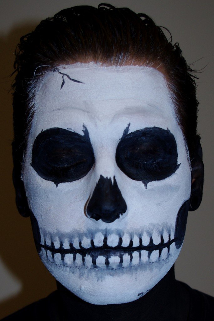 Mens Skeleton Face Paint Tutorial Mens Skeleton Face Paint Tutorial