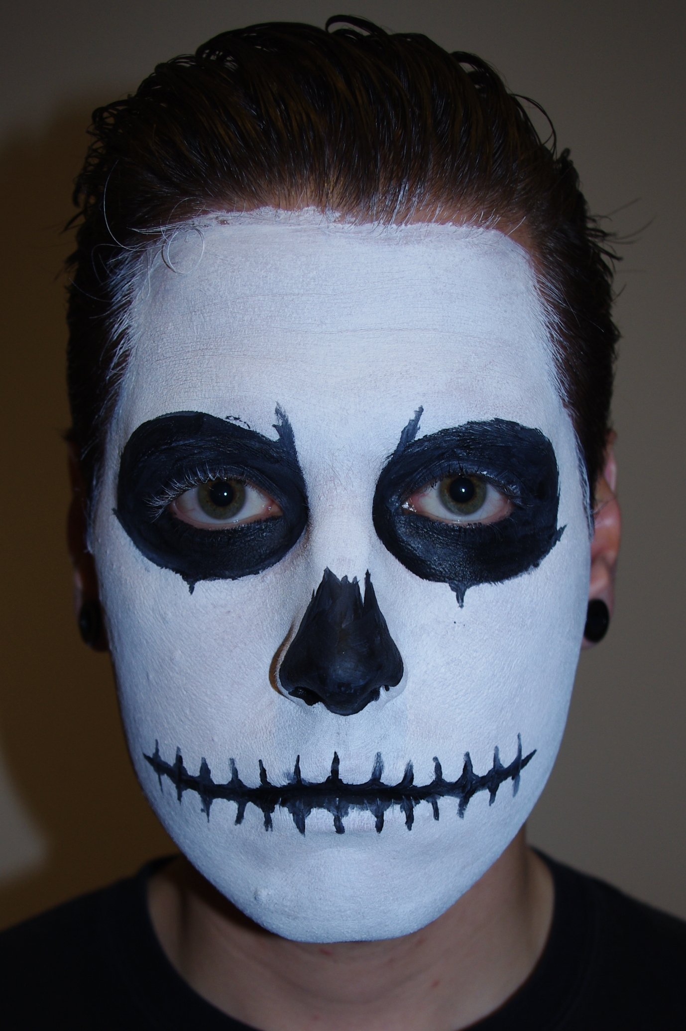 Halloween Skull Face Paint Makeup Tutorial