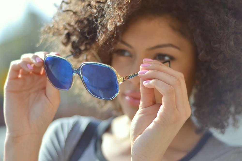Blue Lens Vintage Christian Dior Sunglasses