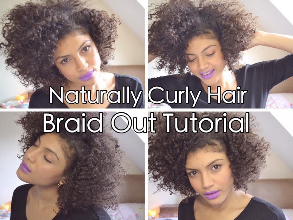 Naturally Curly Hair Braid Out Tutorial