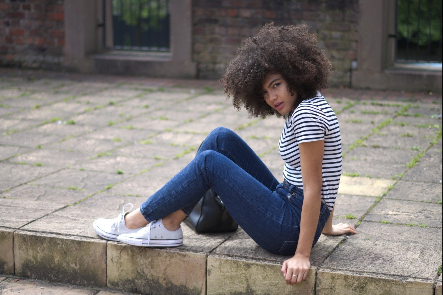 ASOS Farleigh jeans and converse outfit