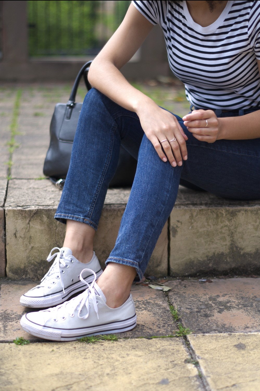 mom jeans with converse