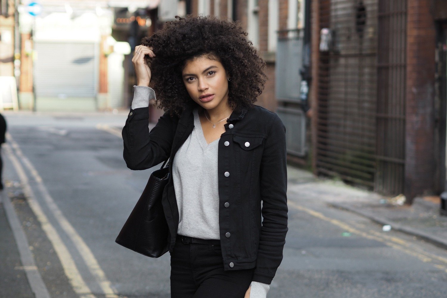 black denim jacket