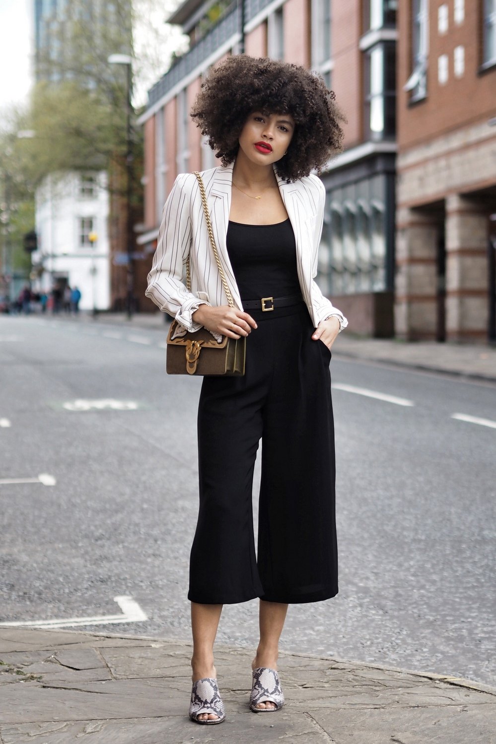 Topshop Cropped Wide Leg Trousers