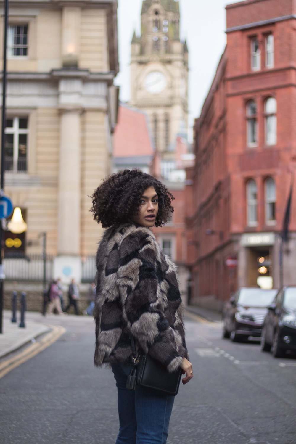 Faux Fur Coat Manchester Street Style