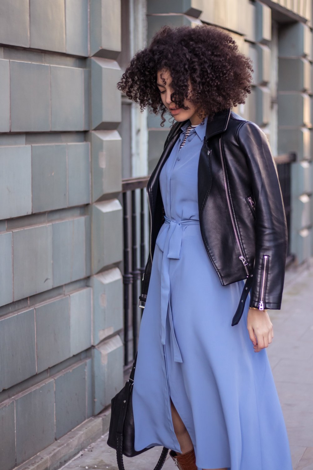 Cornflower blue Finery shirt dress