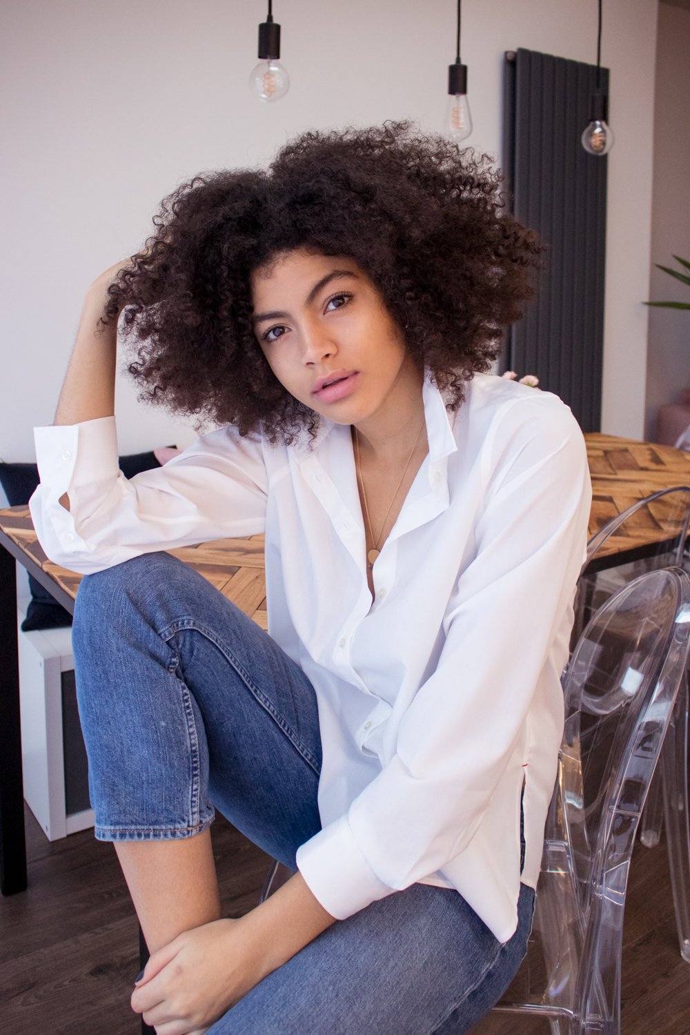 White Shirt and Denim Jeans