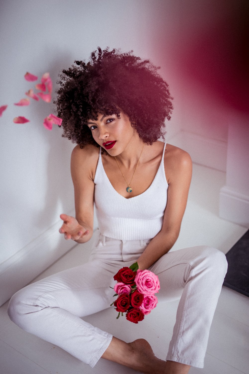 Samio Self Portrait Photography roses and rose petals