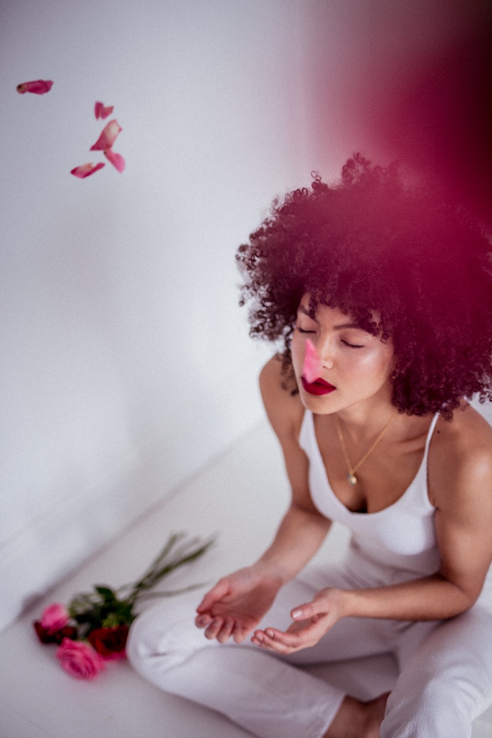 Self Portrait Rose Petals Shot Samio