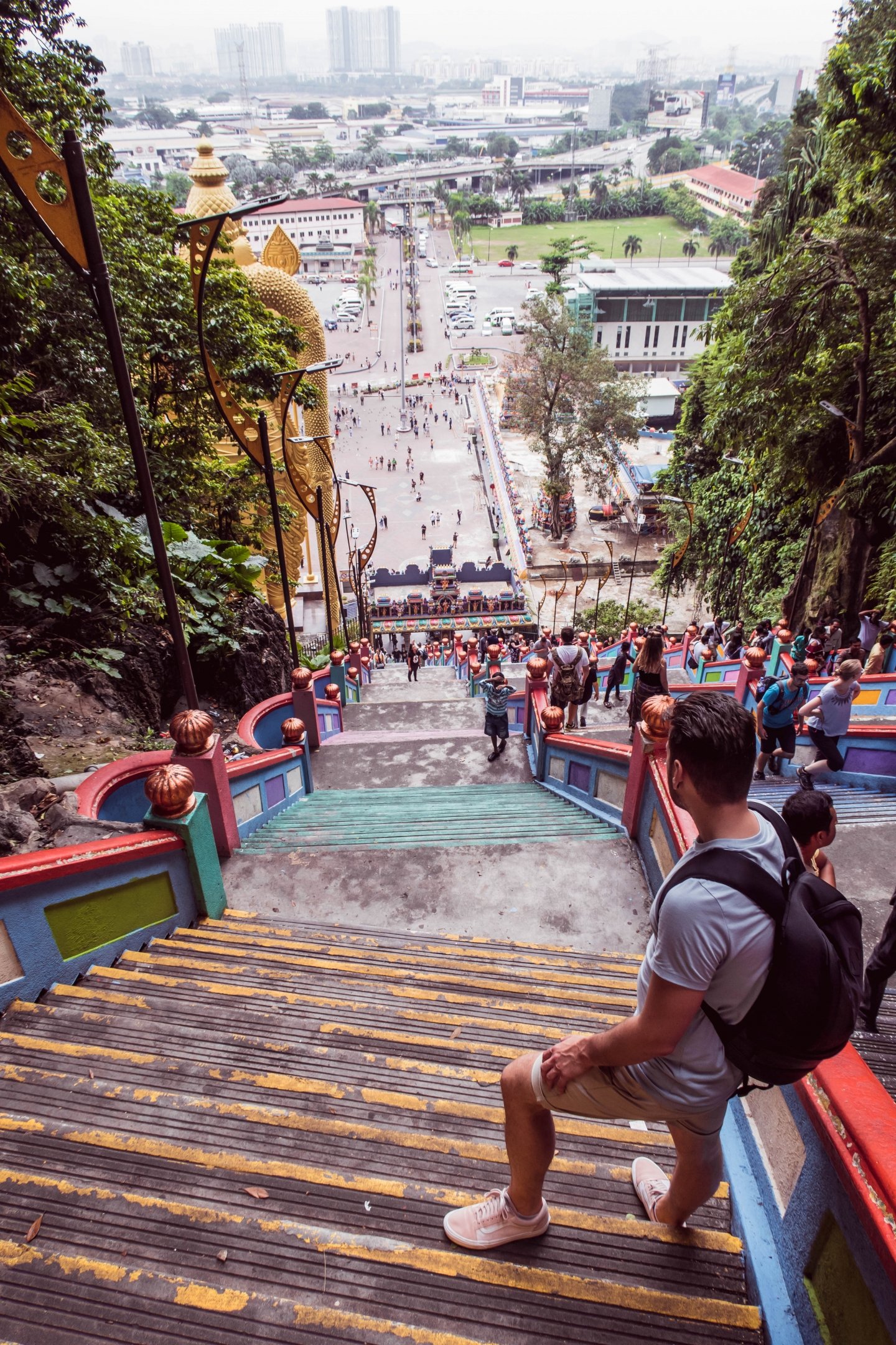 View from the top of Batu Caves Kuala Lumpur Malaysia