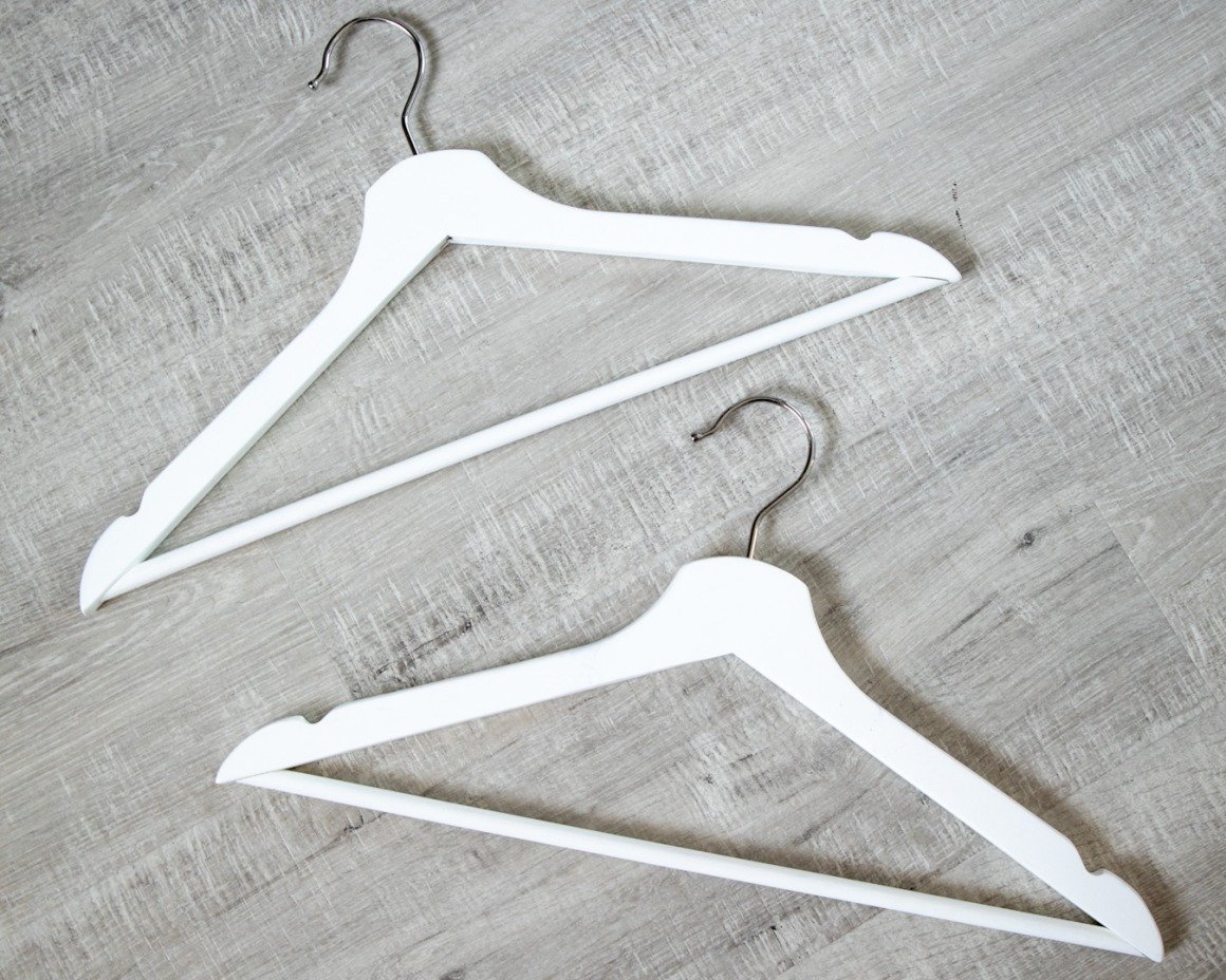 White Wooden Hangers